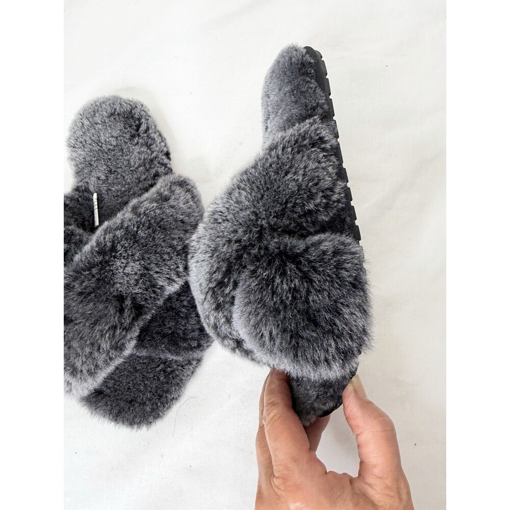 EMU Mayberry Charcoal Gray Sheepskin Slippers Size 7 New NWOB - Picture 4 of 12